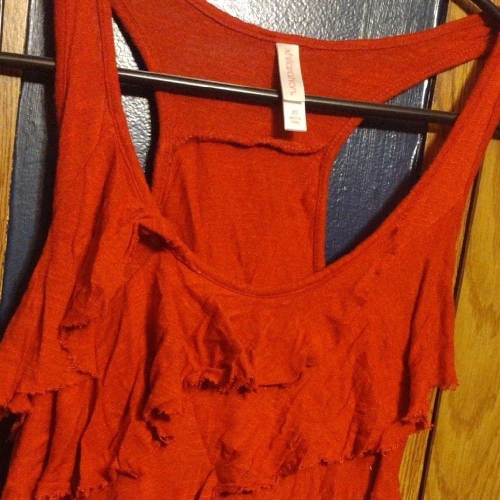Xhilaration Women's Layered Red Tank Top - Picture 4 of 4